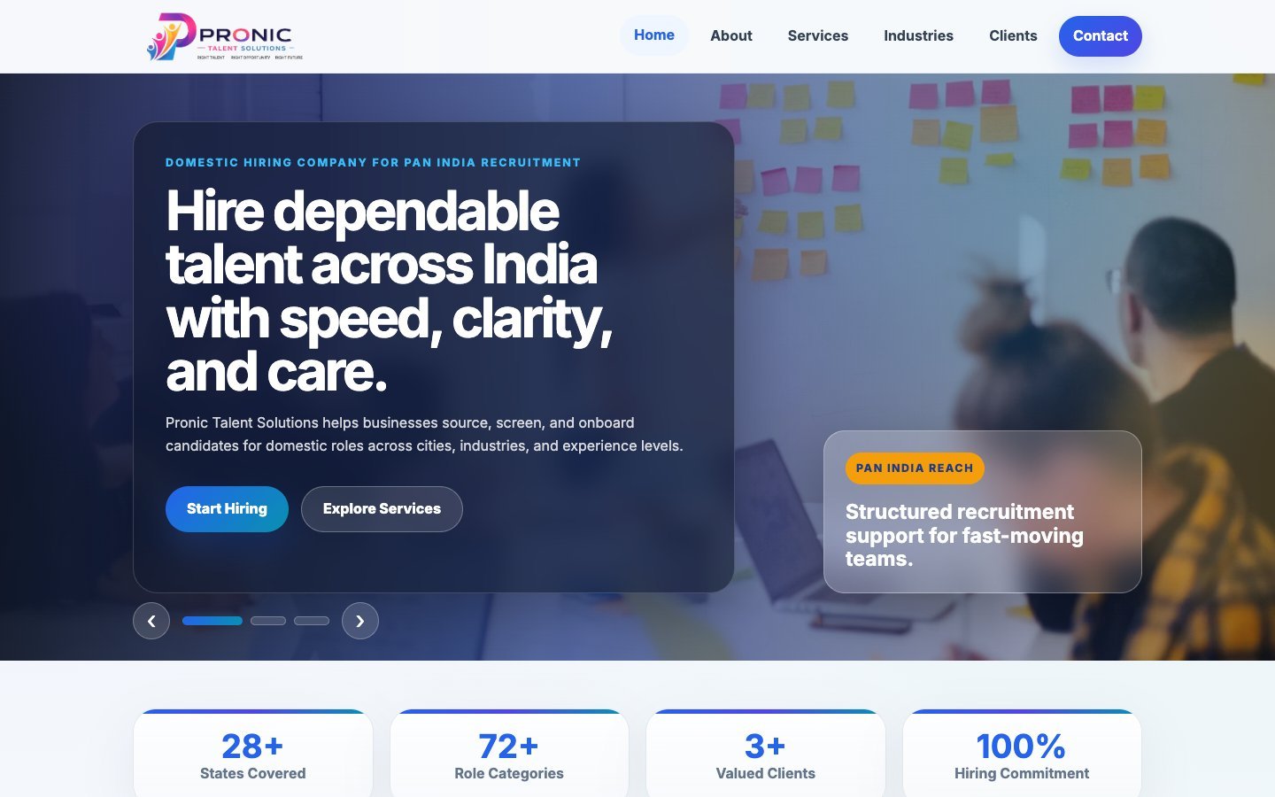 Pronic Talent Solutions project visual